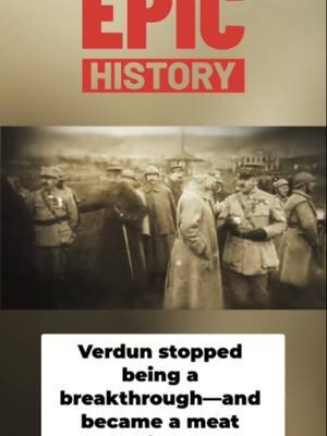10 months. 700,000 casualties. Basically zero territorial gain. The Battle of Verdun is literally the definition of a war crime wrapped in strategy. French and German generals just kept throwing bodies into a meat grinder and calling it war. The pure insanity of industrial conflict. Check out the full video at Epic History #BattleOfVerdun #WW1 #History #HistoryTok #Warfare #MilitaryHistory #SoldierStories #DocumentaryTok #Fyp #Foryou #Viral #epichistory