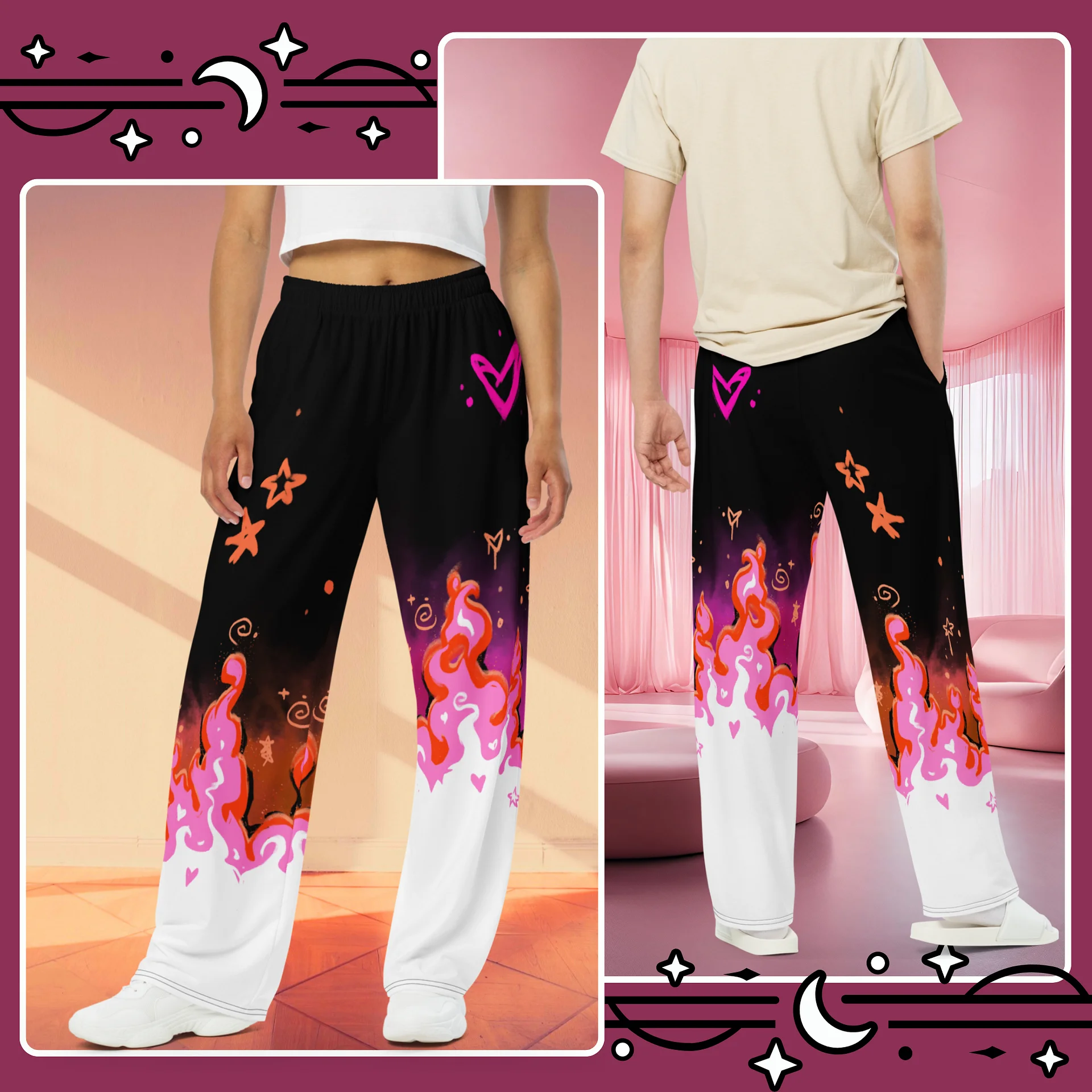 RISE Collection: Subtle Lesbian Pride Phoenix Wide Leg Pants product image (2)