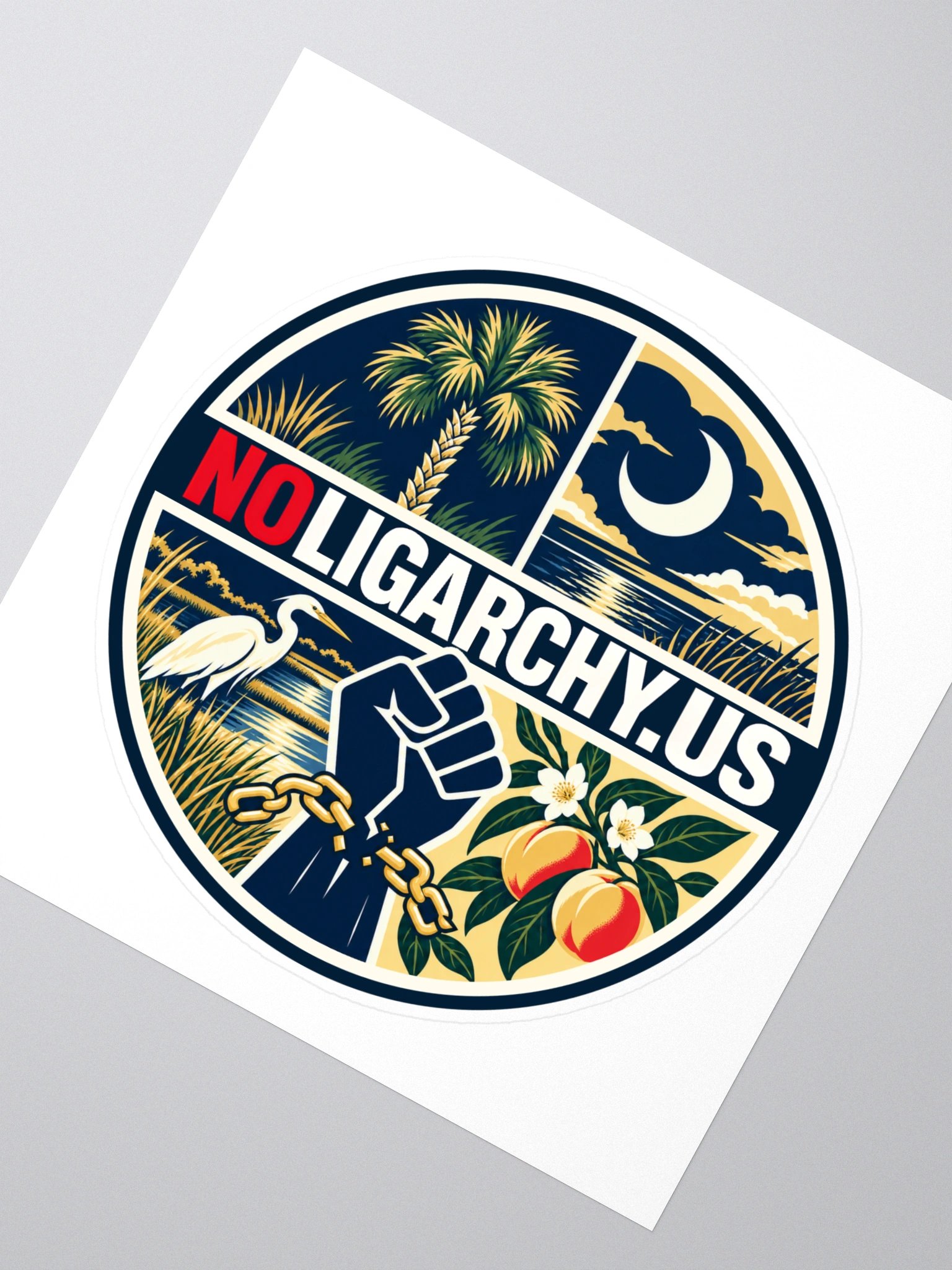 South Carolina NOLIGARCHY.US sticker product image (2)