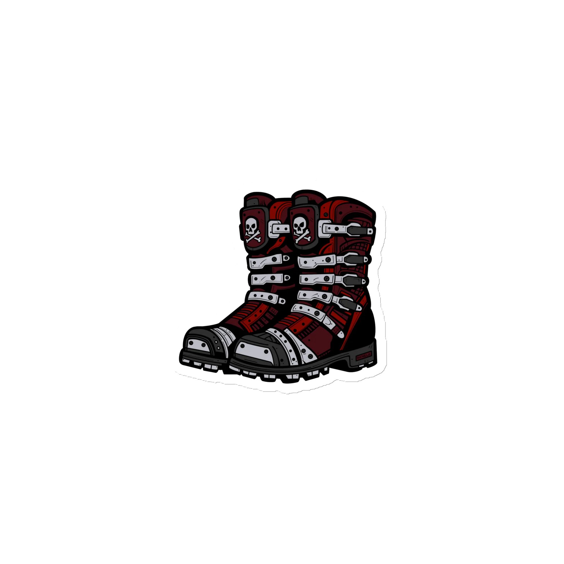 Cyber Punk Combat Boots Die-Cut Magnets product image (1)