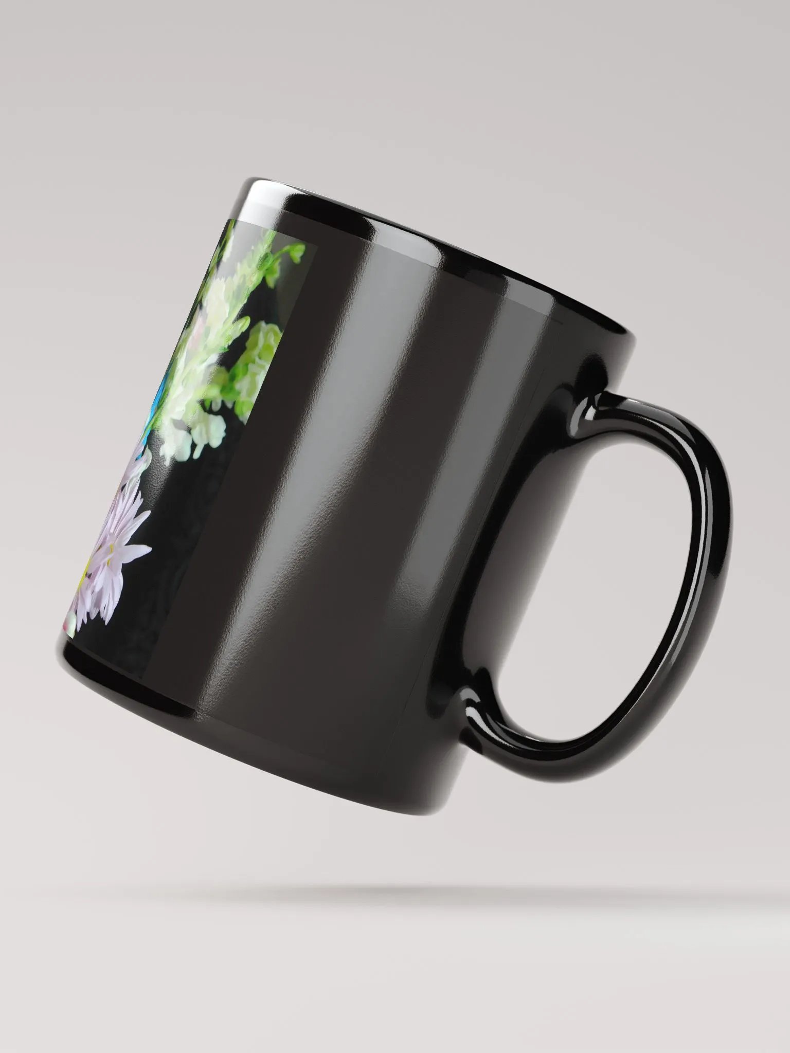 Flowers 292 Black Coffee Mug product image (3)