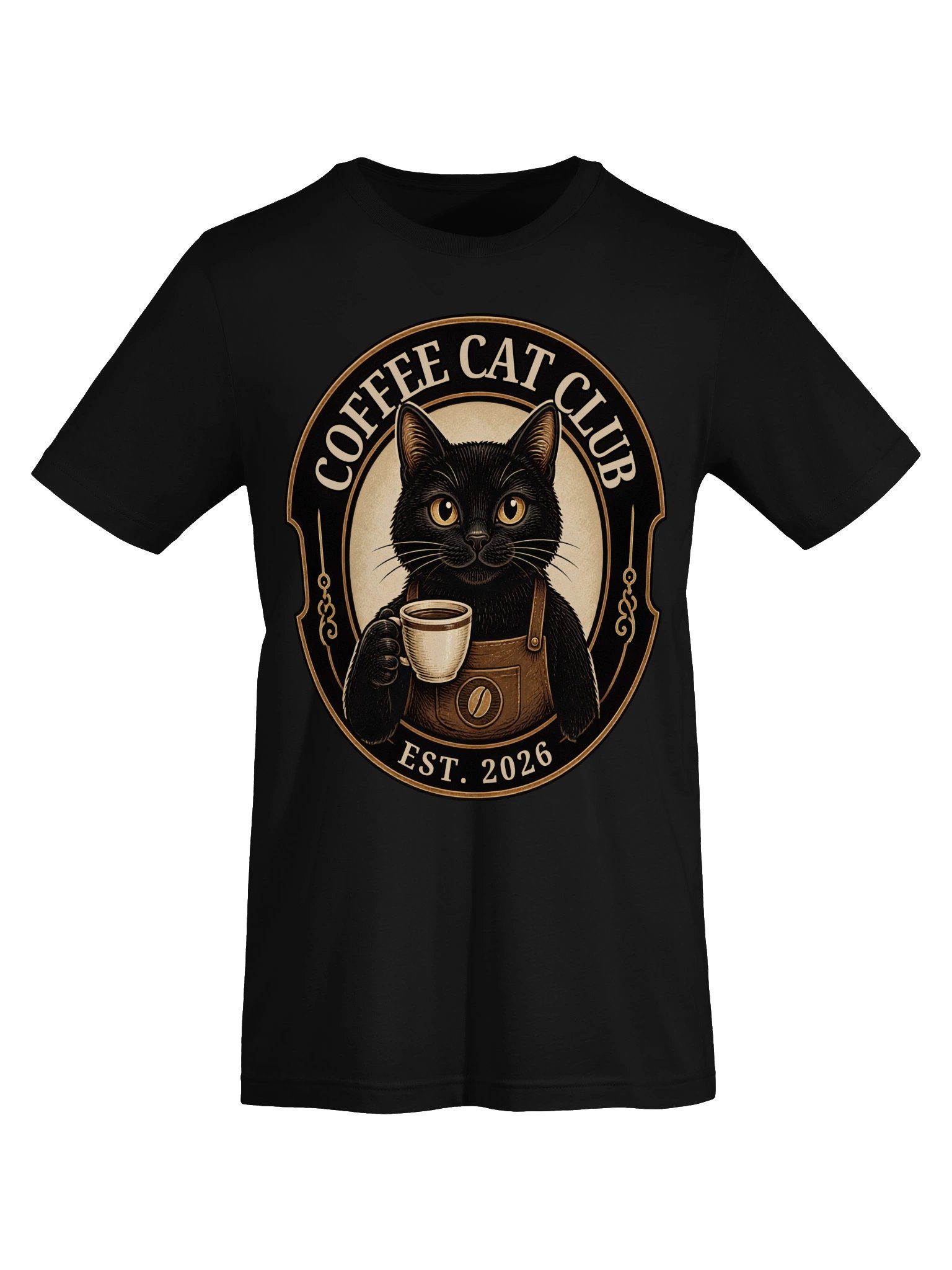 Coffee Cat Club Vintage Black Cat Coffee Logo T-Shirt product image (17)