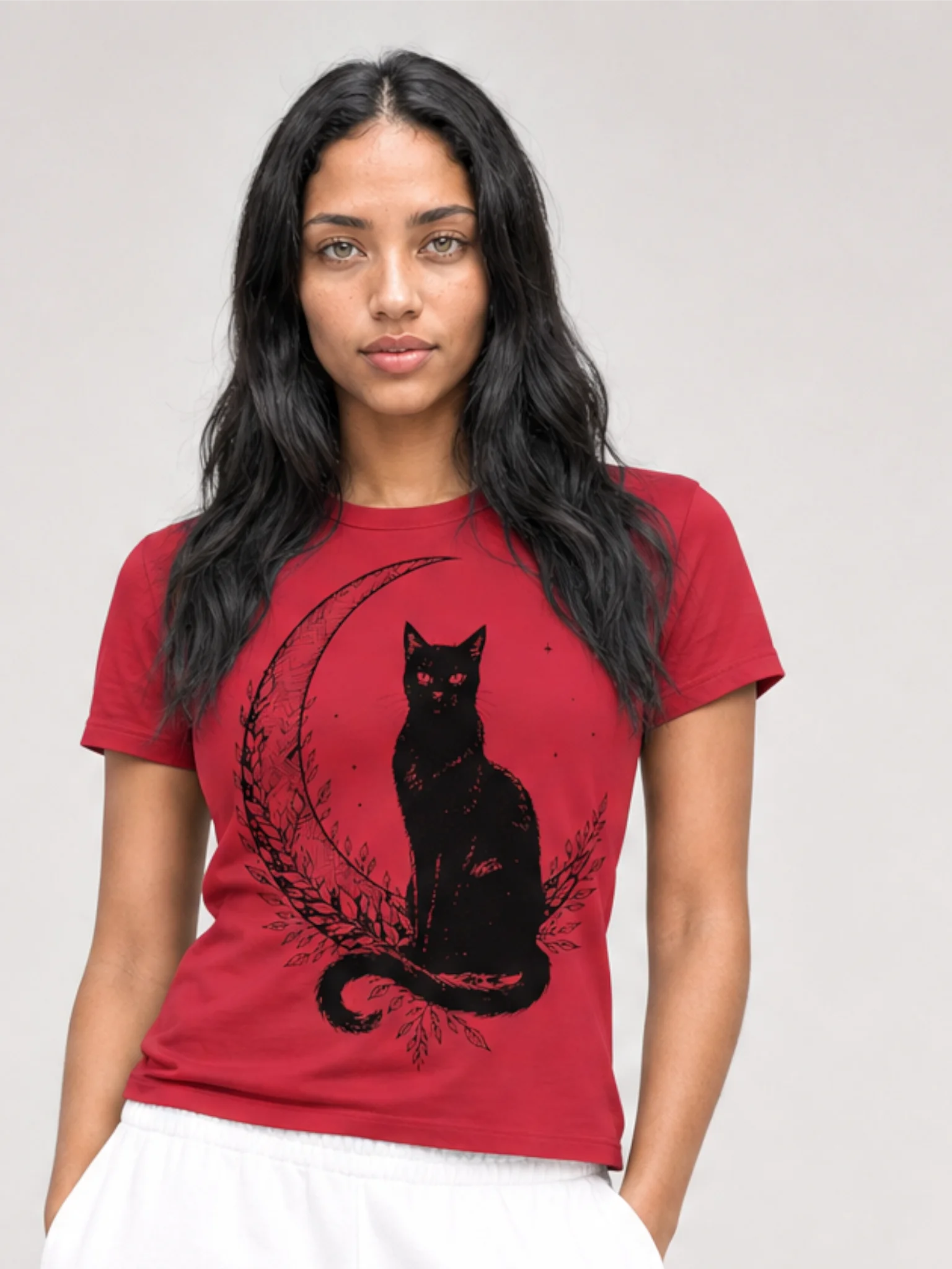 Celestial Cat Graphic T-Shirt product image (1)
