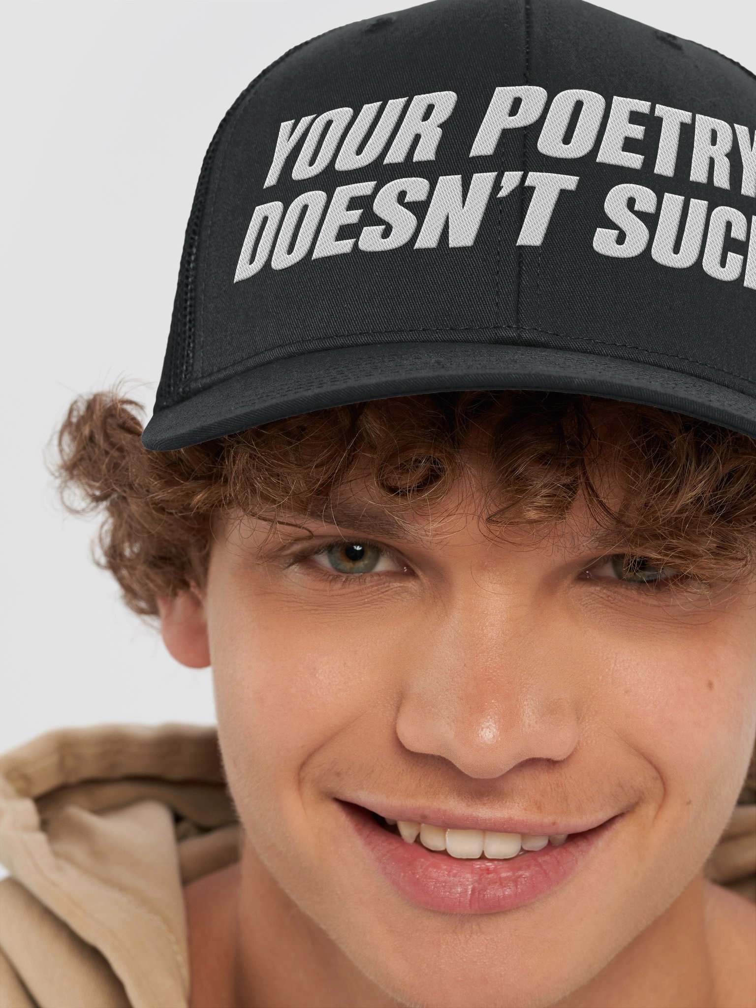 Your Poetry Doesn't Suck Trucker Hat - Black/White product image (8)