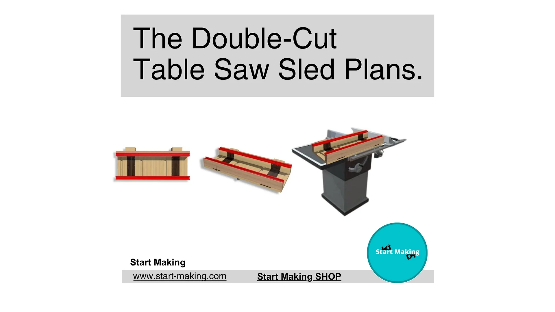 The Double-Cut Table Saw Sled Plans. product image (1)