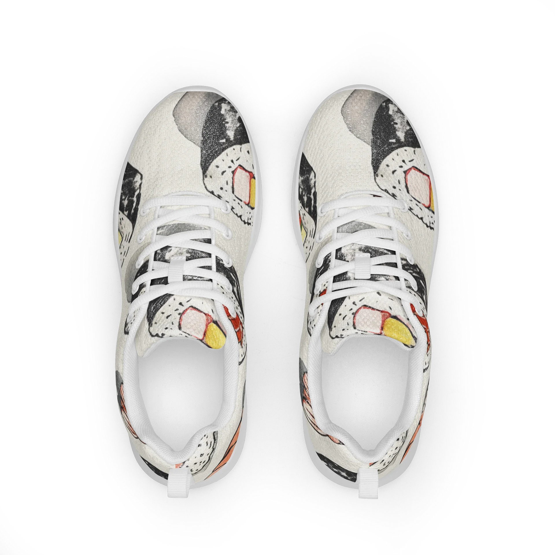Japanese Sushi Athletic Shoes | Women's Cute Onigiri Flyknit Sneakers product image (2)