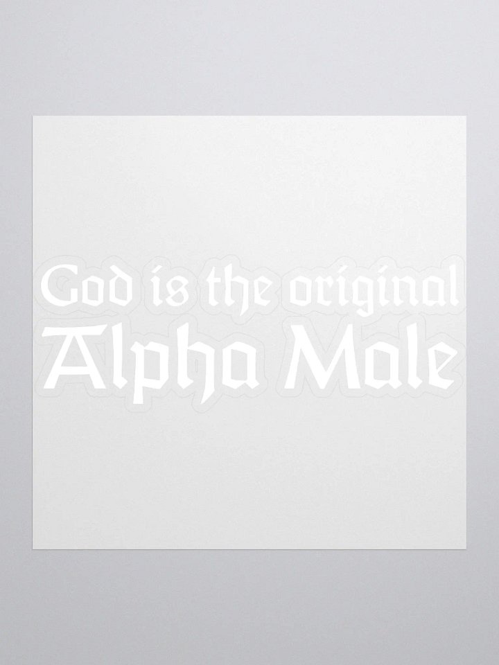 Alpha Male Sticker (White) product image (1)