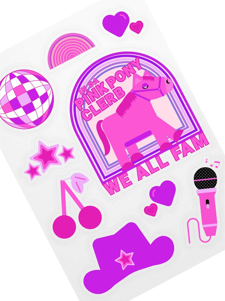 Pink Pony Clerb Sticker Sheet product image (1)