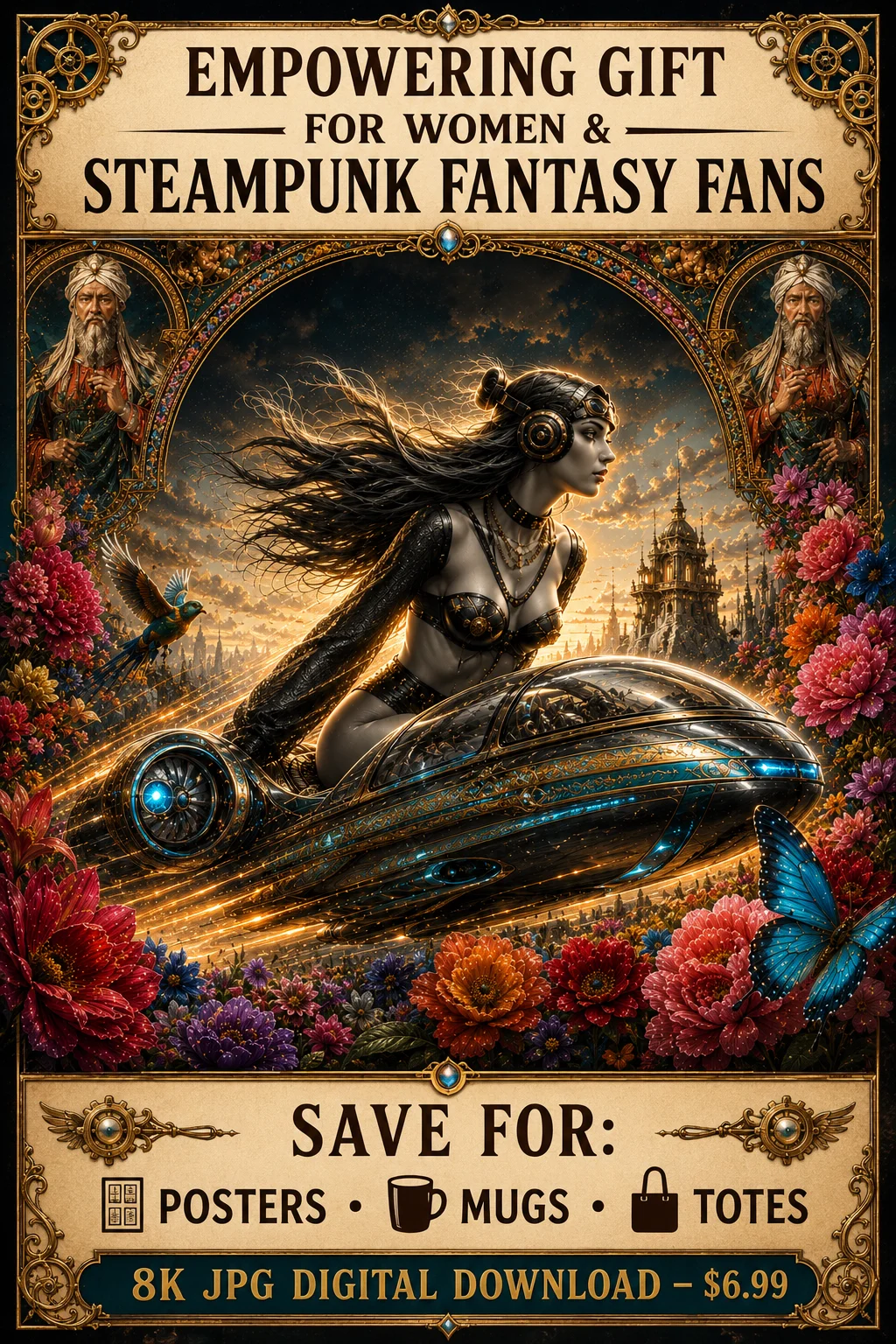 Not Your Muse Quote - 8K Steampunk Wall Art JPG 300DPI product image (1)