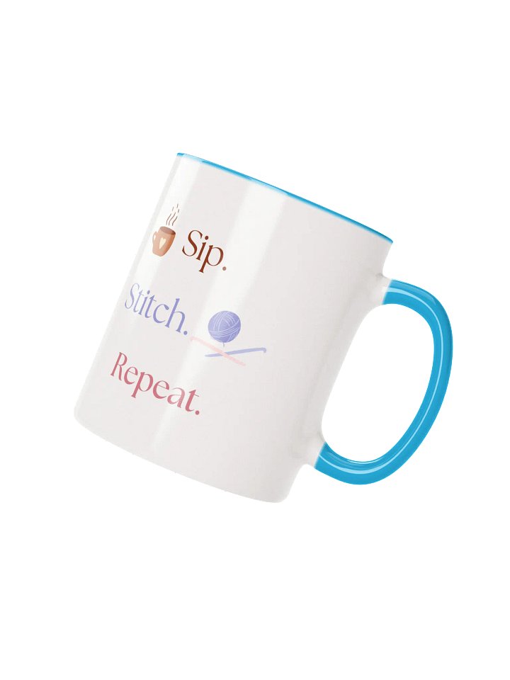 "Sip. Stitch. Repeat." Coffee Mug product image (17)