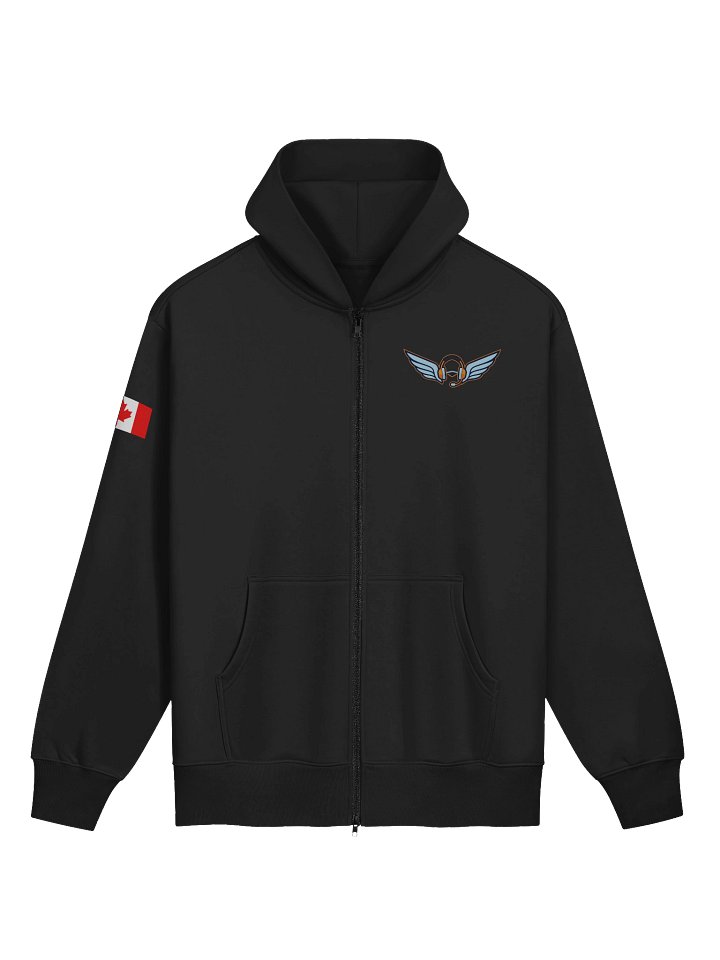Maple Leaf Flag Heavy Zip Hoodie product image (2)