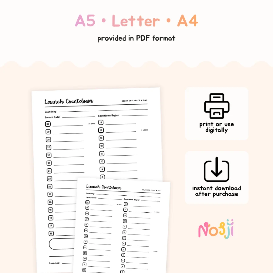 Launch Countdown Printable product image (2)