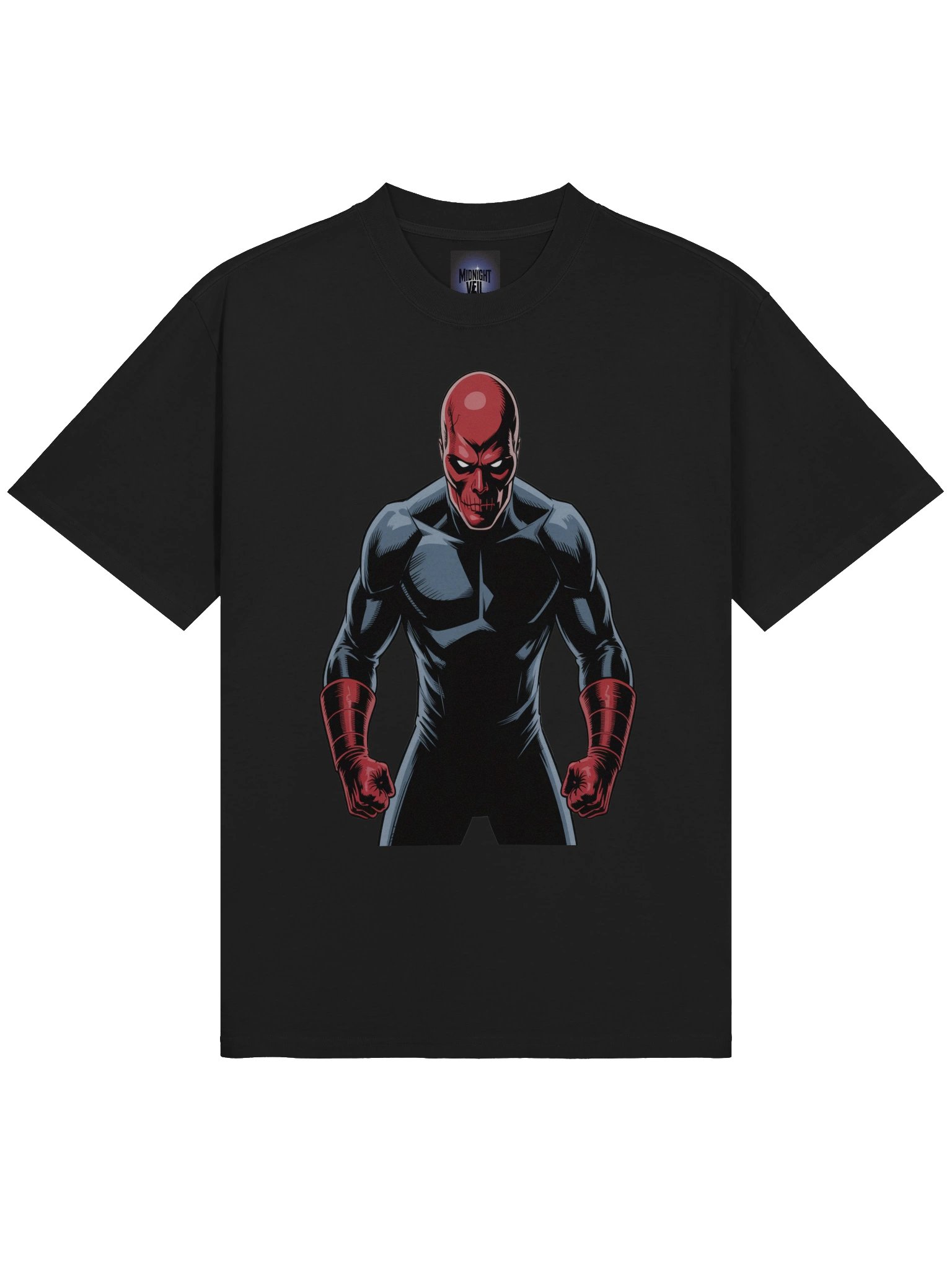 Crimson Armour: Red Skull Oversized Faded T-Shirt product image (5)