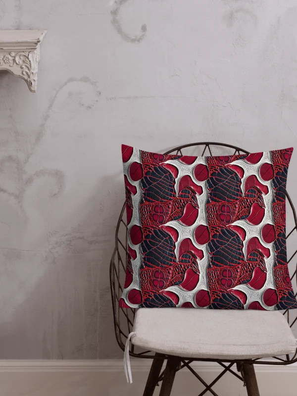 Red Acrylic Paint Pour Inspired Premium Accent Pillow product image (3)