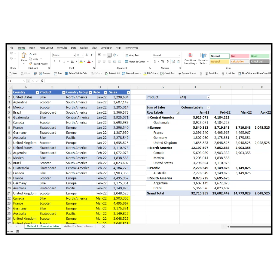 Template - How to add more data (refresh) to a pivot table in Excel product image (1)