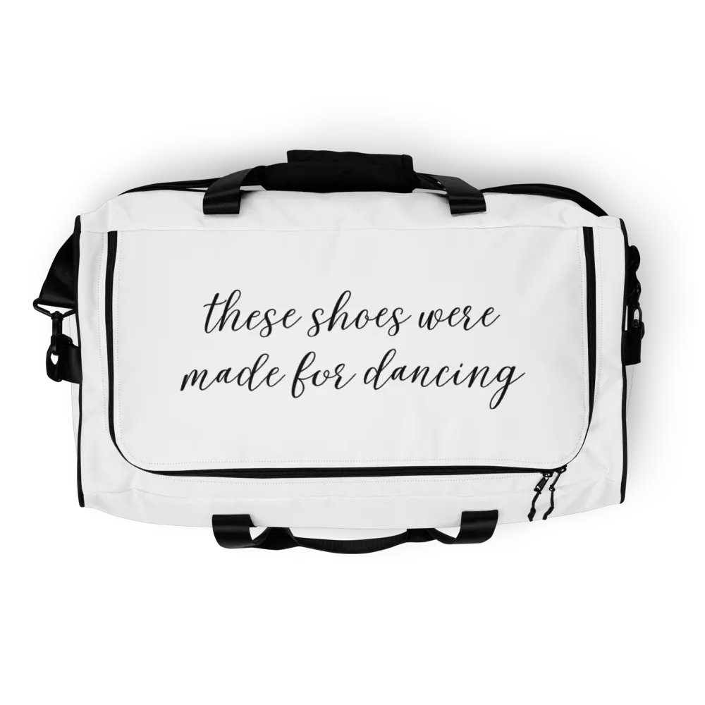 Large Dance Bag | White with Black Logo and Quote product image (8)