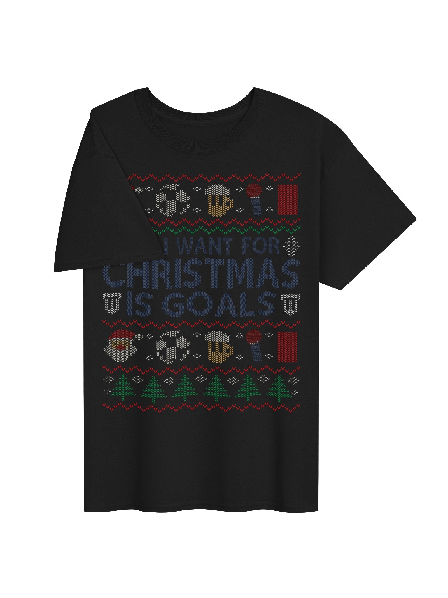 All I Want for Christmas Is Goals T-Shirt | Ugly Sweater Style Football Fan Christmas Gift product image (5)