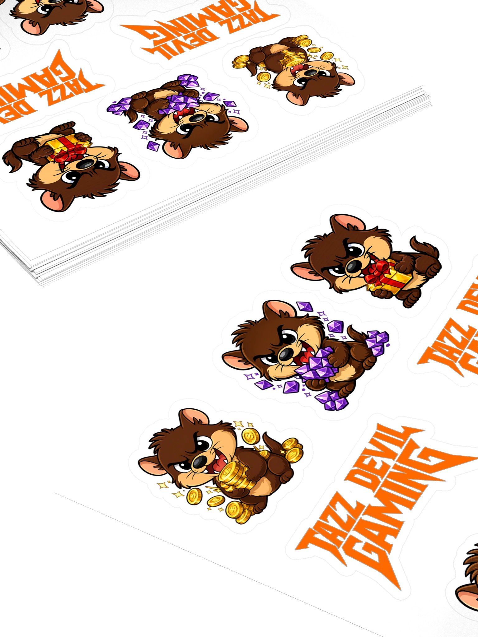 Tazz Devil Gaming Mascot Sticker Set product image (4)