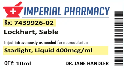 Sable Lockhart Prescription Label Sticker (2x) product image (1)