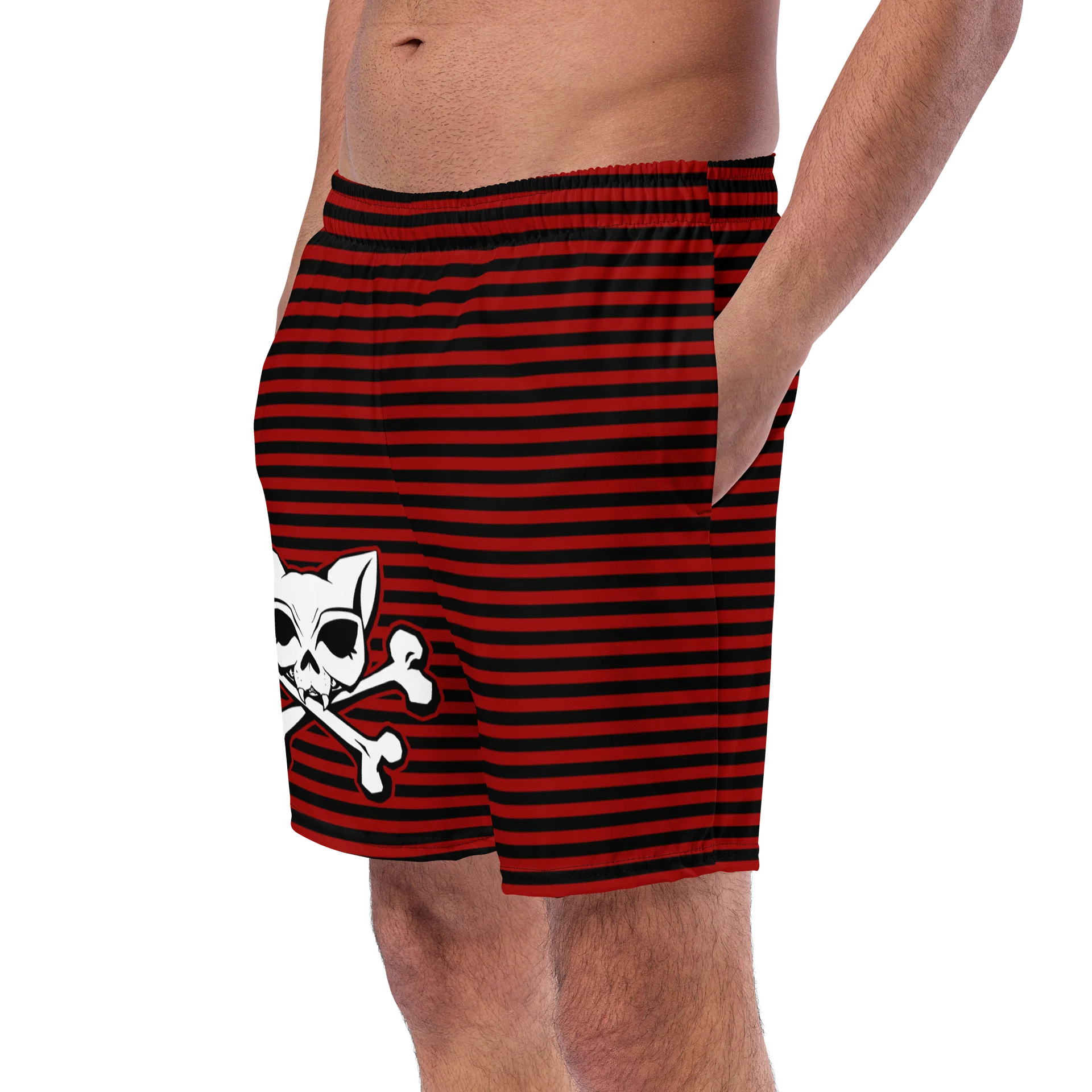 Red and Blaque Redlne Kat Skull Swim Shorts product image (2)