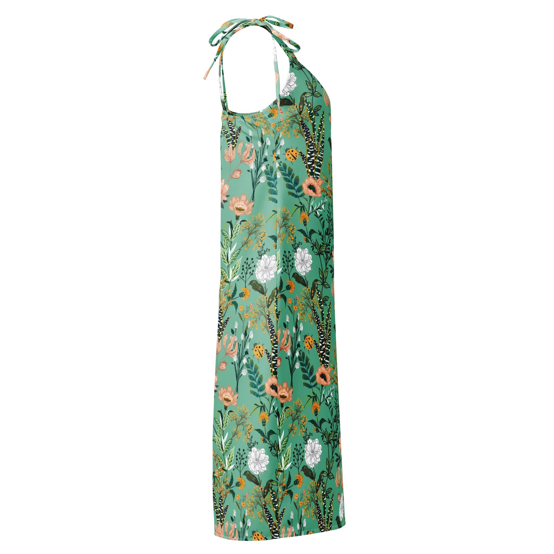 Green Floral Midi Chiffon Slip Dress product image (4)