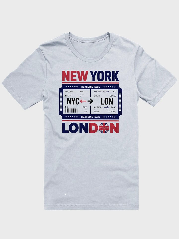 New York to London Adventure Boarding Pass T-Shirt product image (1)