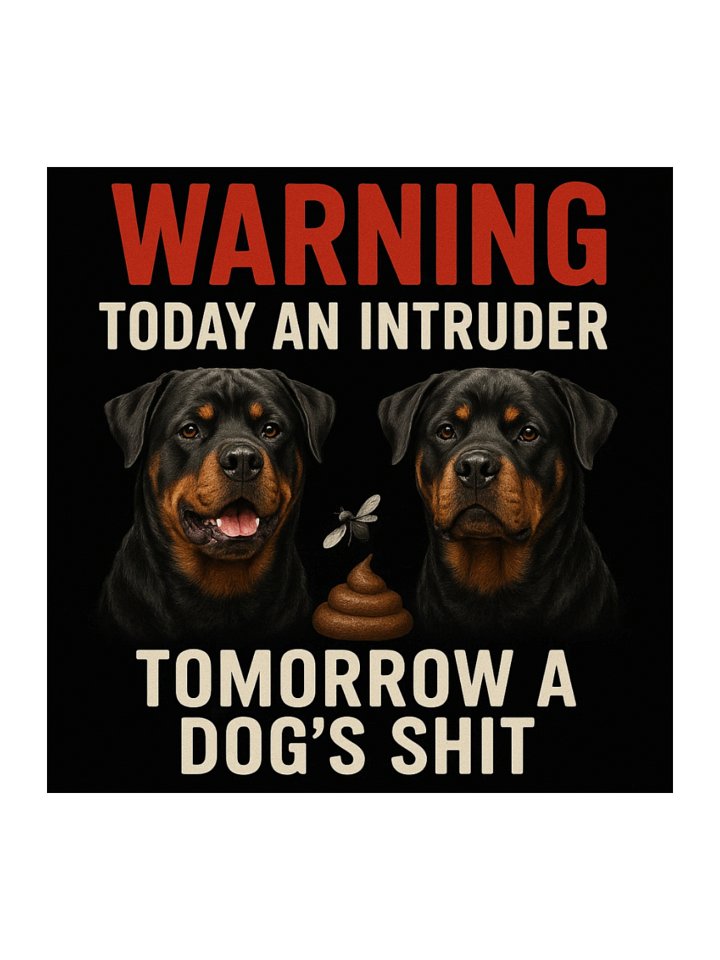 Rottweiler Intruder Alert Sticker product image (1)