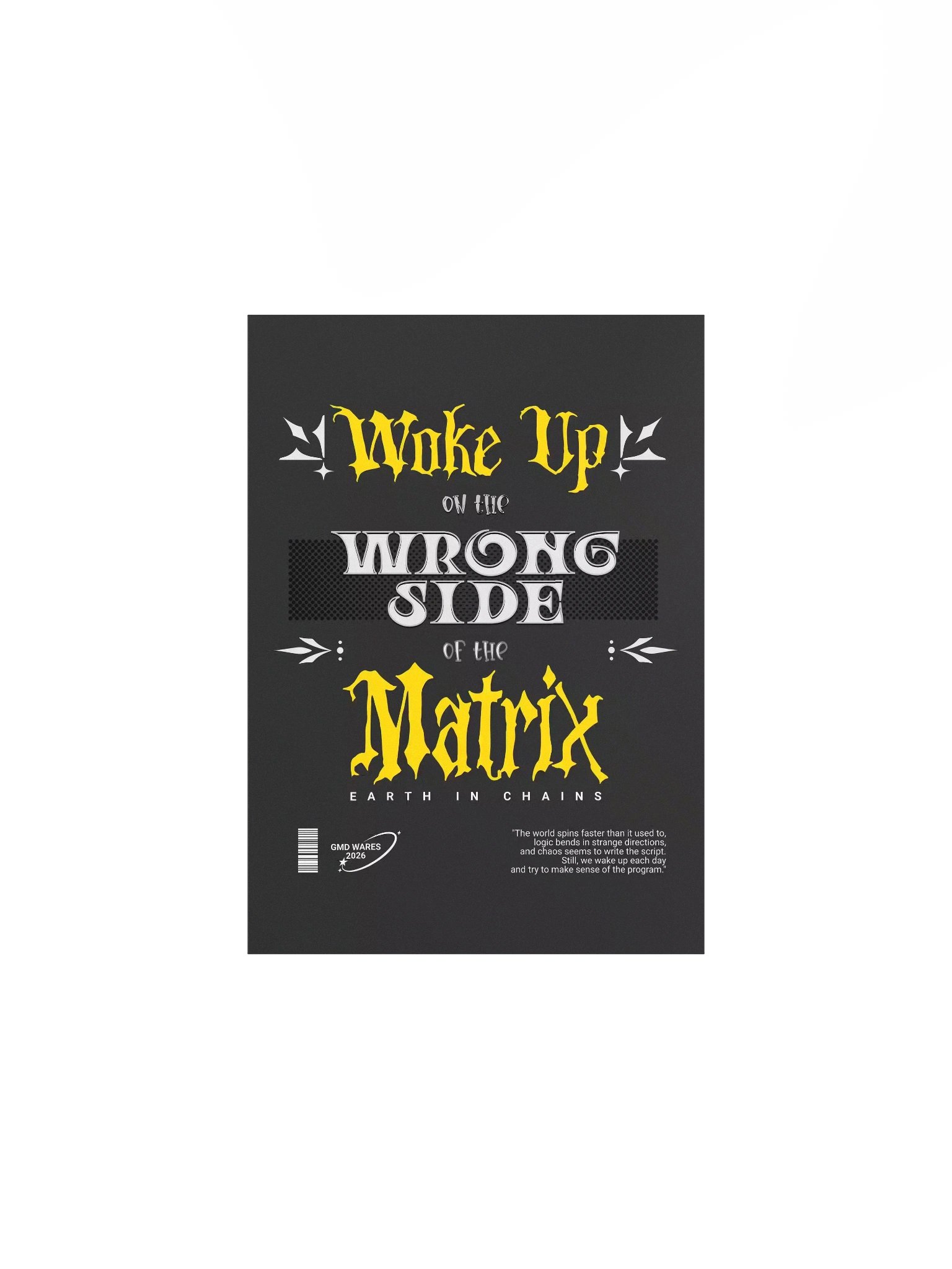 Wake Up on the Wrong Side of the Matrix - Cyberpunk Dystopian Poster product image (1)