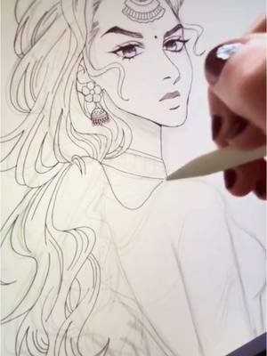 Lineart! #desigirl #artoftheday #inkdrawing #artistsoftiktok #ocart #oc #processvideo #animeart 