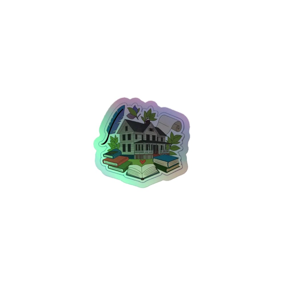 Literary Haven Holographic Sticker Sheet product image (1)