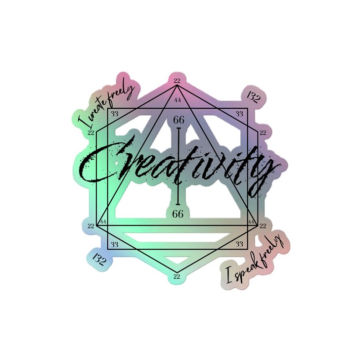 Creativity 132 Vibrational Holographic Sticker product image (2)