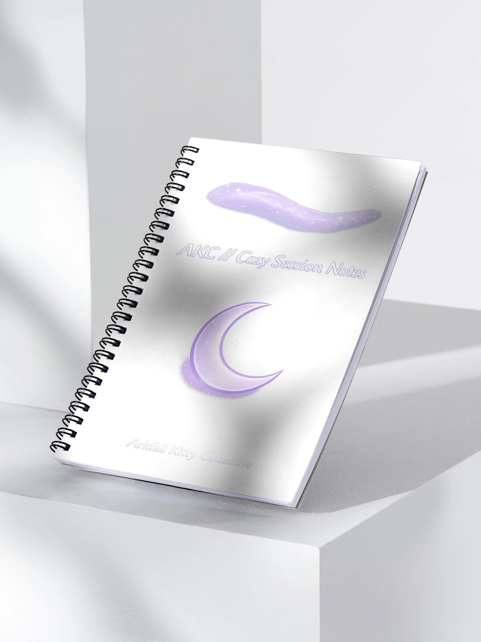 • AKC // Cozy Session Notes Notebook | Cozy Cosmic Friday Spiral Notebook | Arkfall Kitty Collective product image (3)