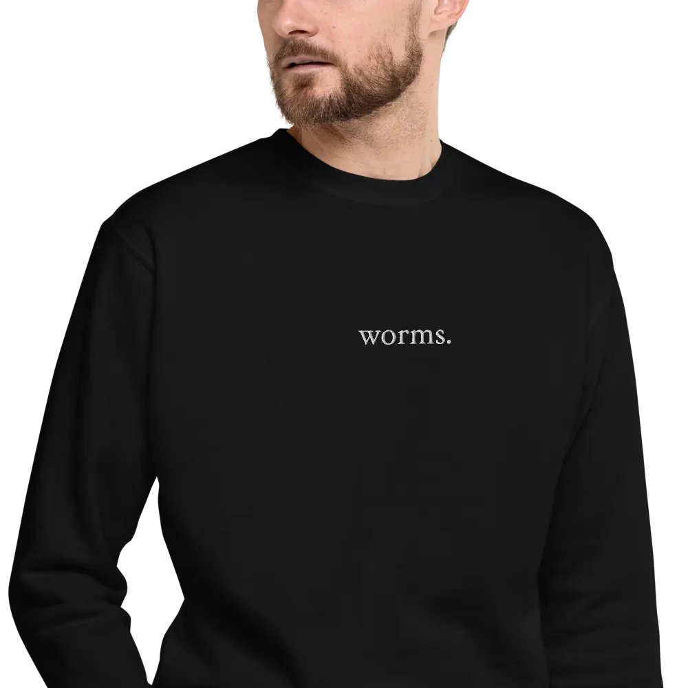 Embroided worms. Sweatshirt product image (2)
