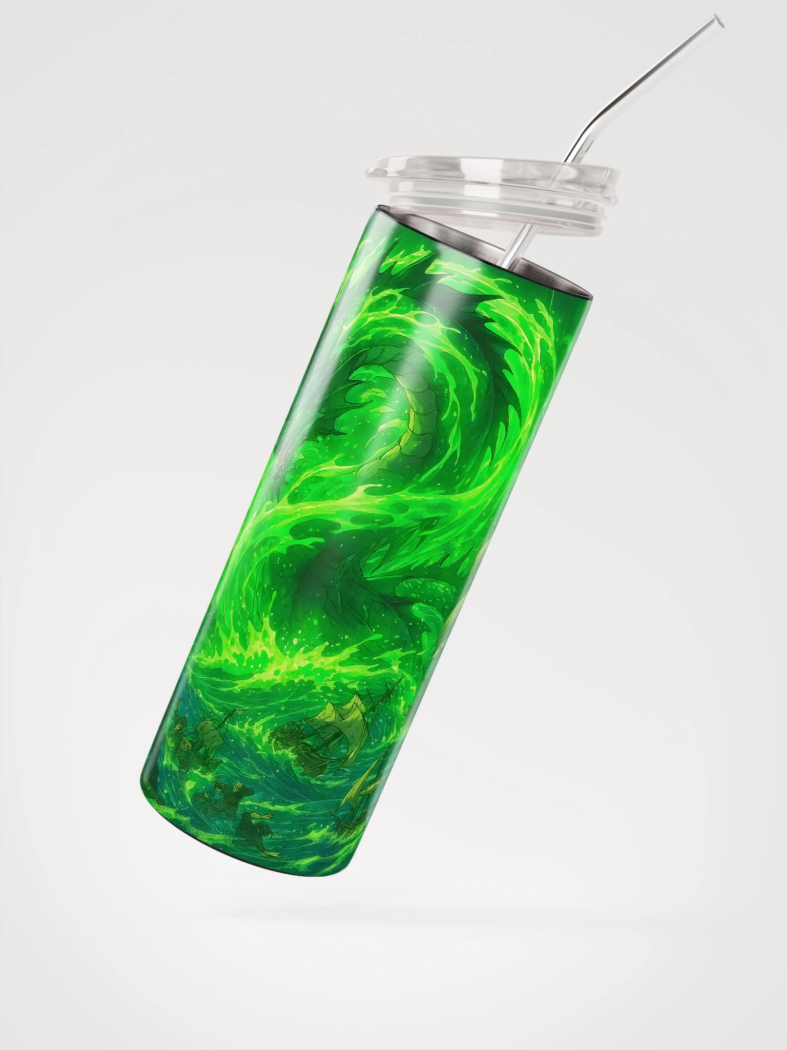 Stormy Sea Dragon Stainless Steel Tumbler product image (2)