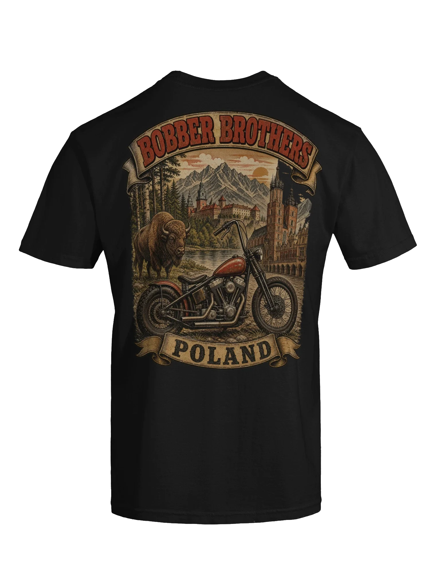 Poland motorcycle t-shirt design by Bobber Brothers