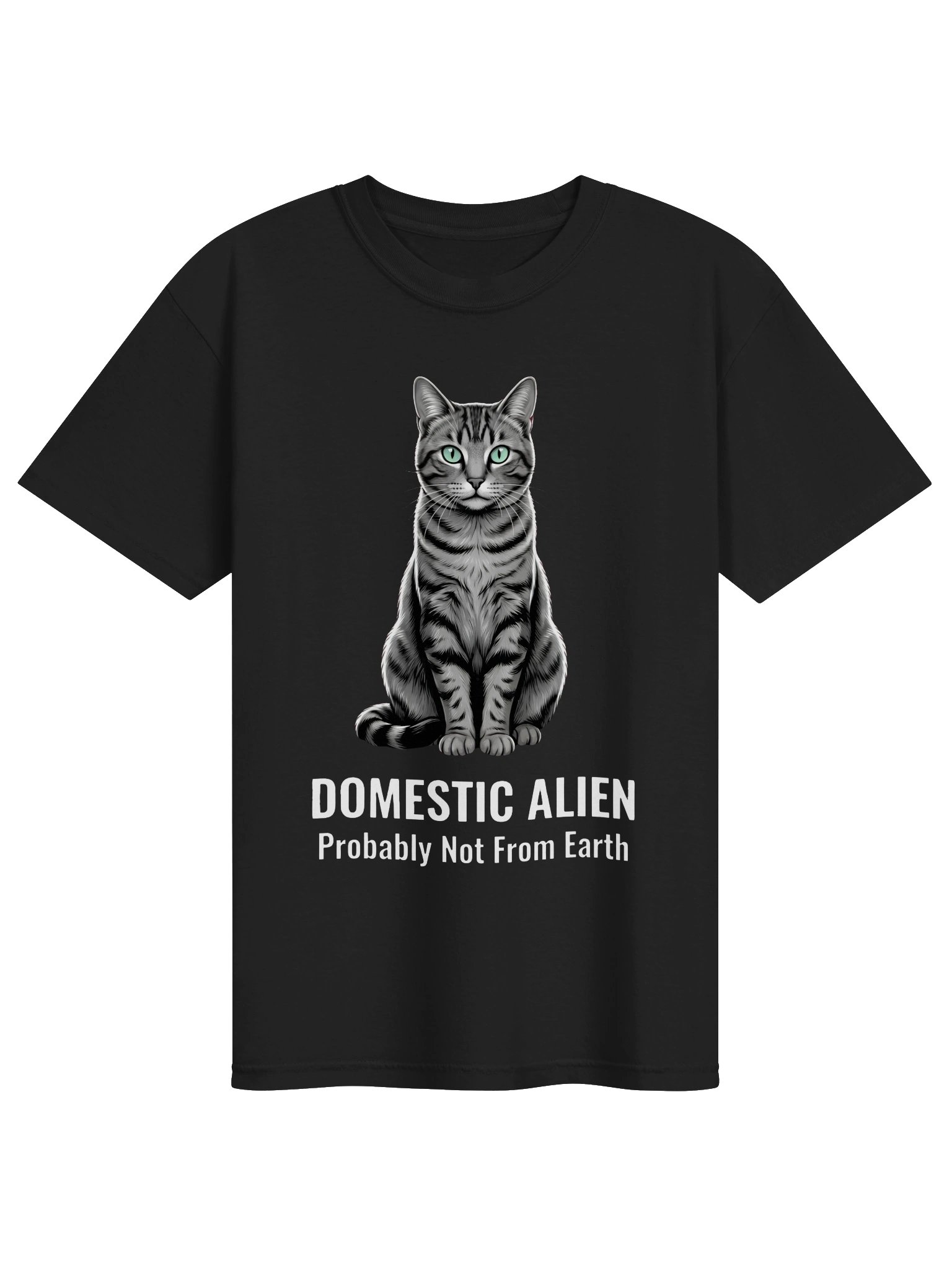 Domestic Alien Cat T-Shirt | Funny Cat Graphic Tee product image (11)