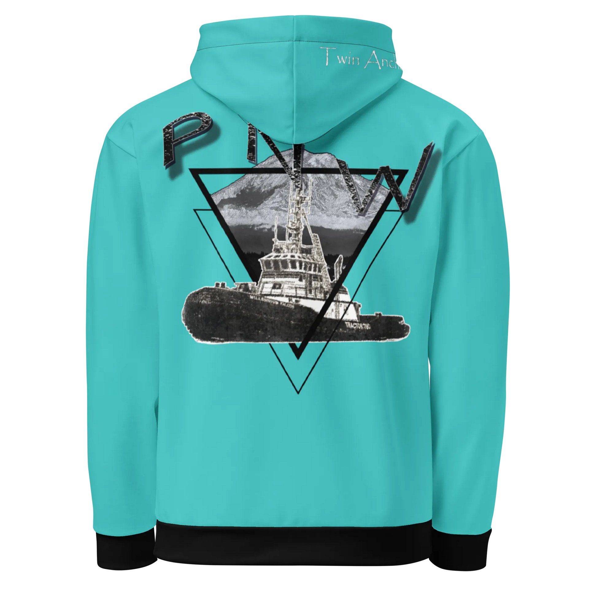 PNW - T - Mt Raine & Marco Tug (Turquoise) – Performance Marine Wear | Twin Anchor Apparel North Current Line product image (1)
