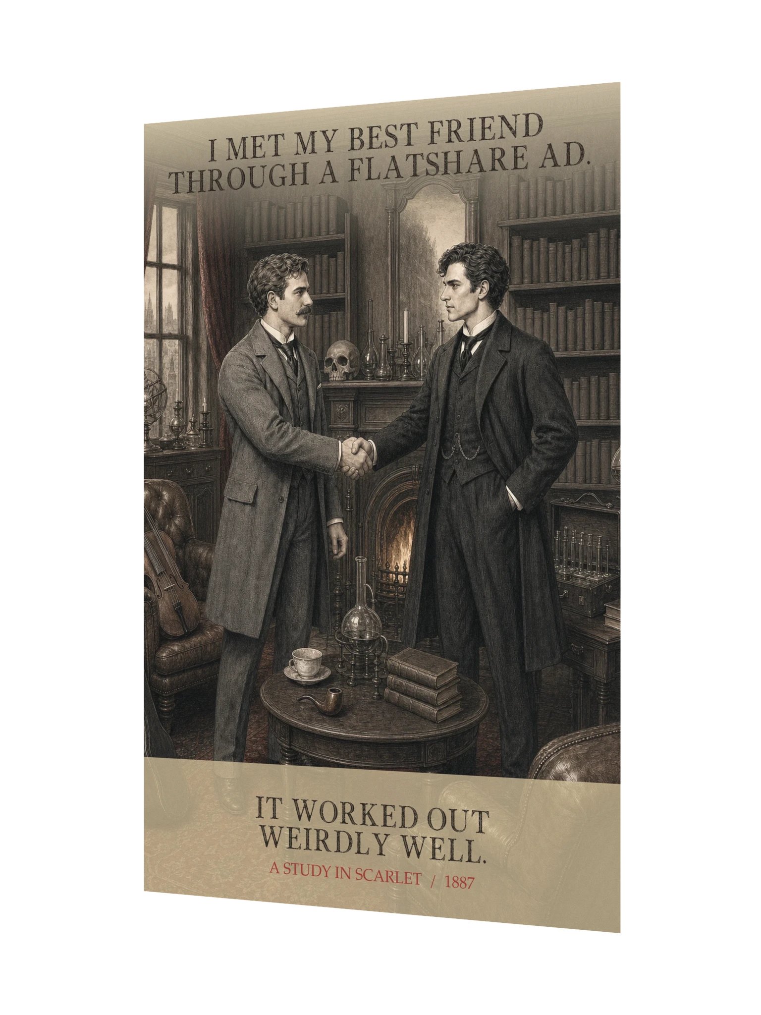 Met Best Friend Through Flatshare Ad Worked -- A Study in Scarlet Art Print product image (11)