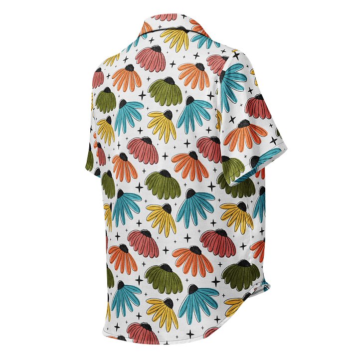 Retro Halftone Coneflowers Ladies Short Sleeve Pajama Top product image (2)