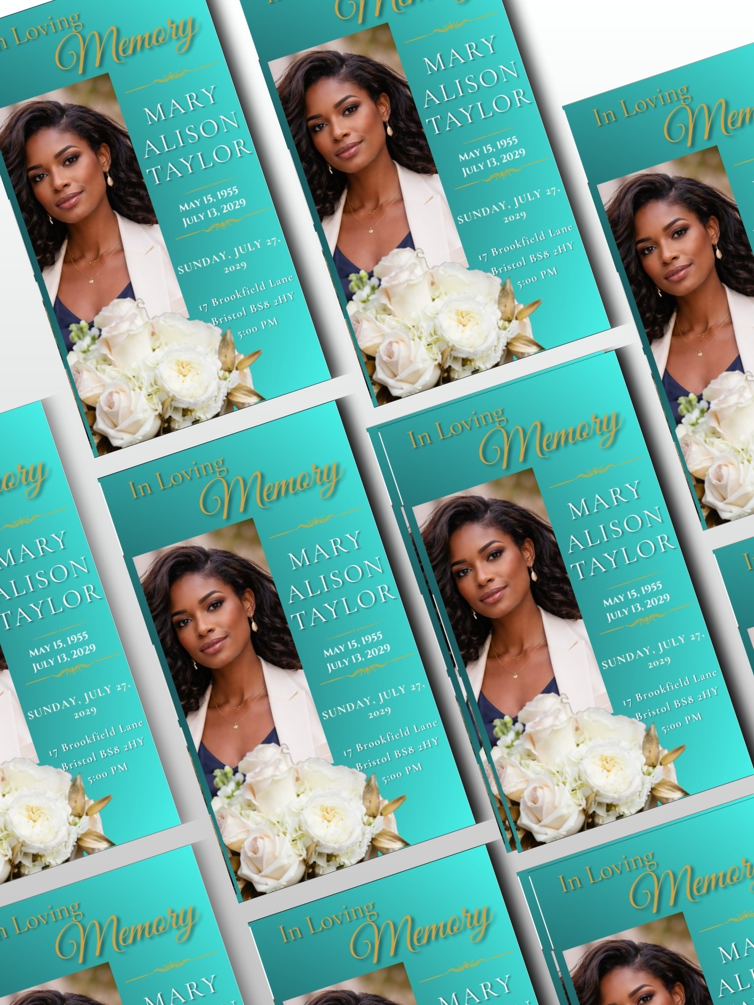 Celebration of Life Program Template for Woman | 6-Page Funeral Obituary Editable Canva Template product image (4)