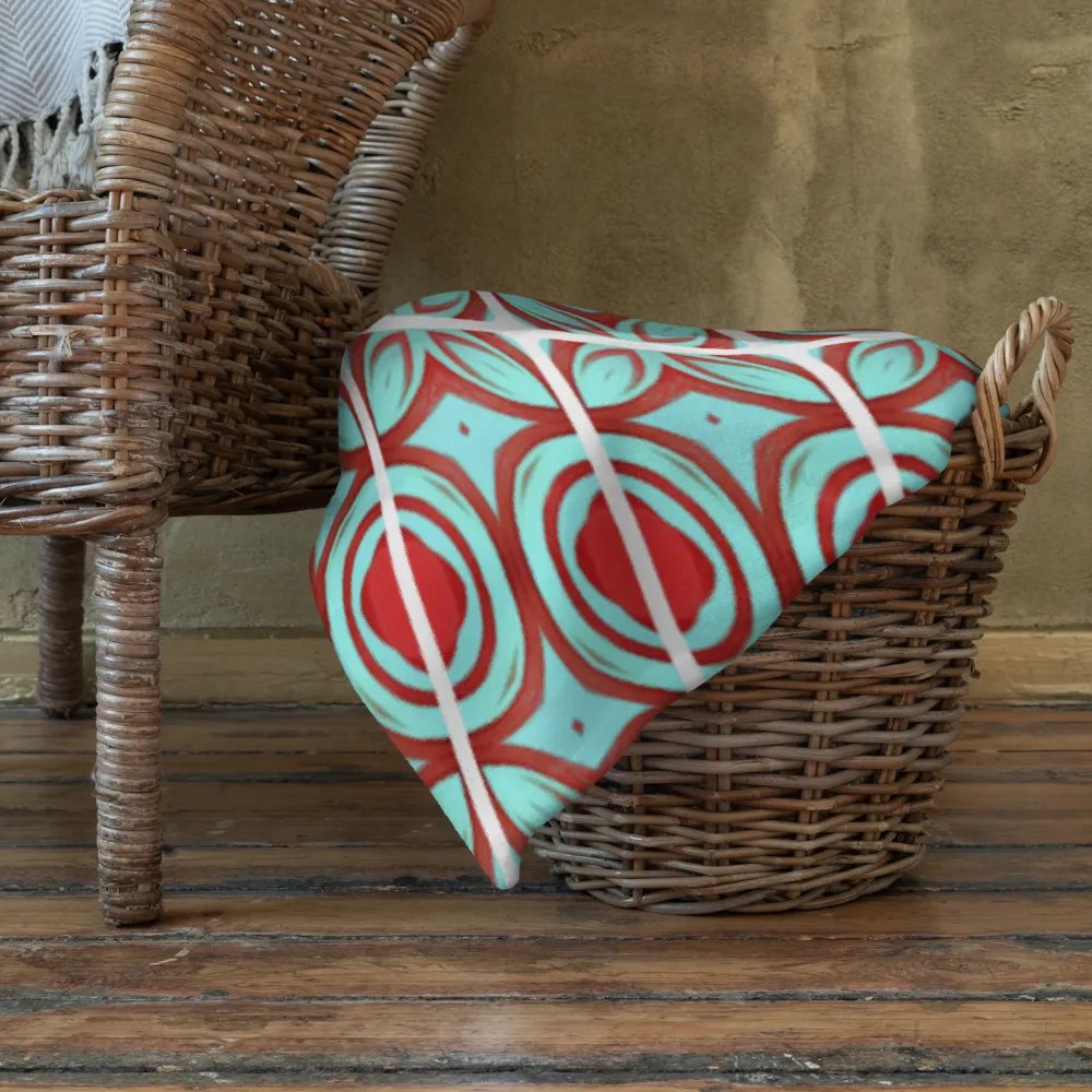 Blue & Red Diagonal Pattern Throw Blanket product image (11)
