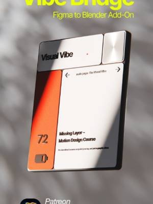Figma → Blender in one click. No rebuilding. No manual exports. Just design, send, light, animate. Built with Vibe Bridge. https://www.patreon.com/TheVisualVibe/posts/vibe-bridge-to-166270240 https://the-visual-vibe-shop.fourthwall.com/products/vibe-bridge-figma-designs-directly-to-blender-and-after-effects-add-on https://www.figma.com/community/plugin/1666022162206175511 #blender #3d #tutorial #c4d #octanerender #motion #motiondesign #animation #render #beginner #ui