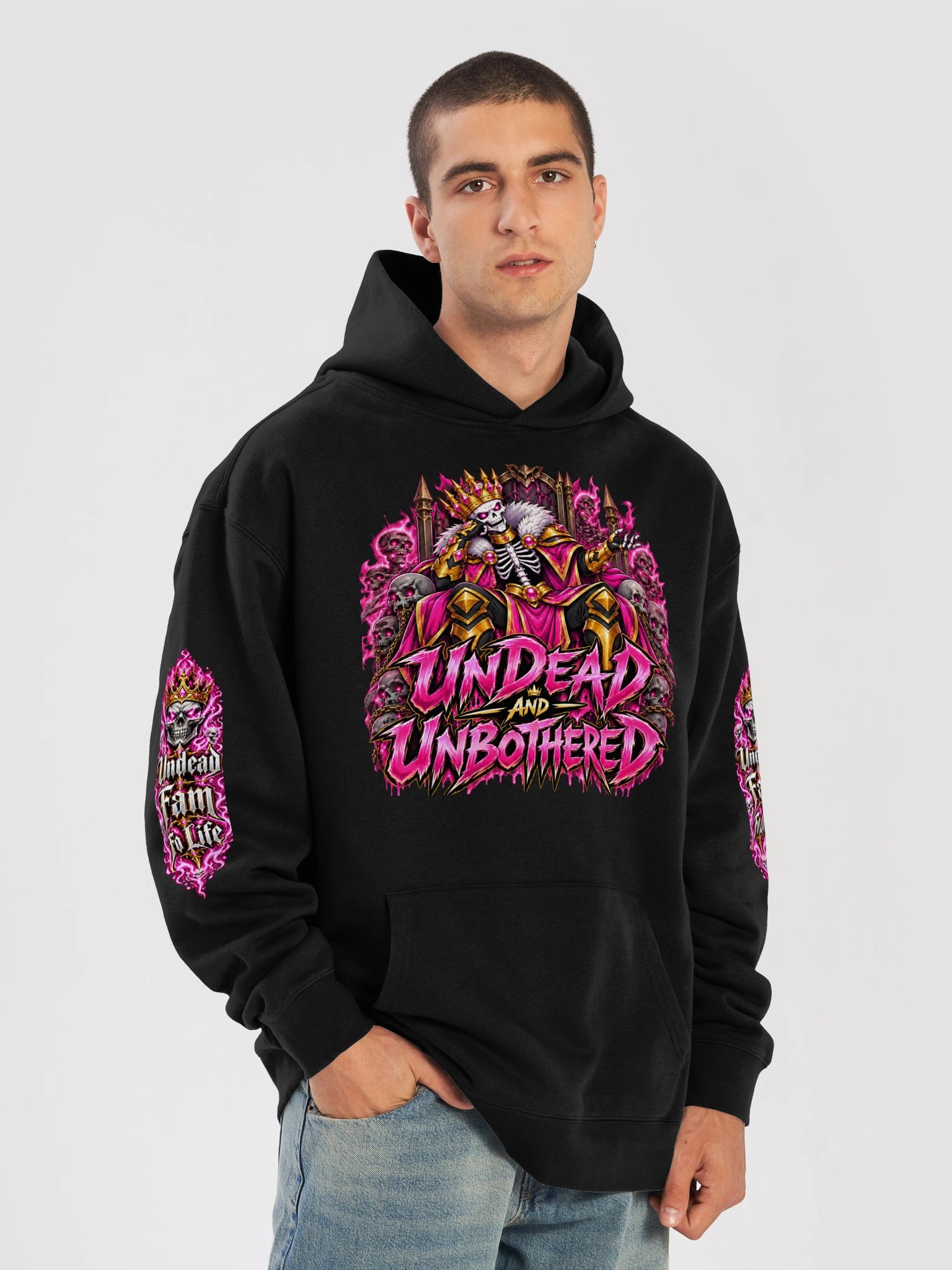 Undead and Unbothered Hoodie (Pink) product image (7)