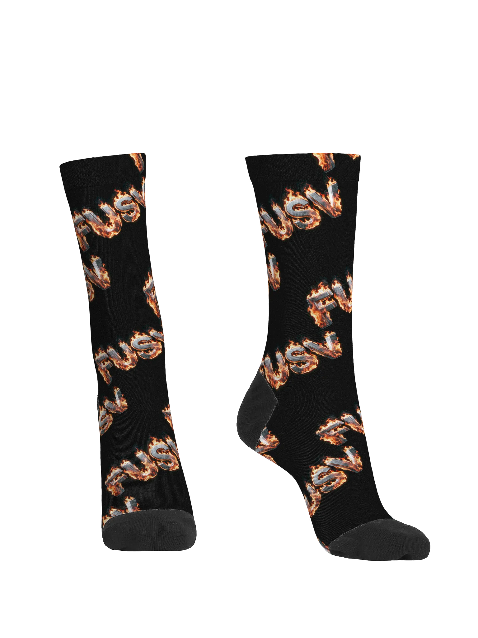 FUSV Flaming Socks Black product image (2)