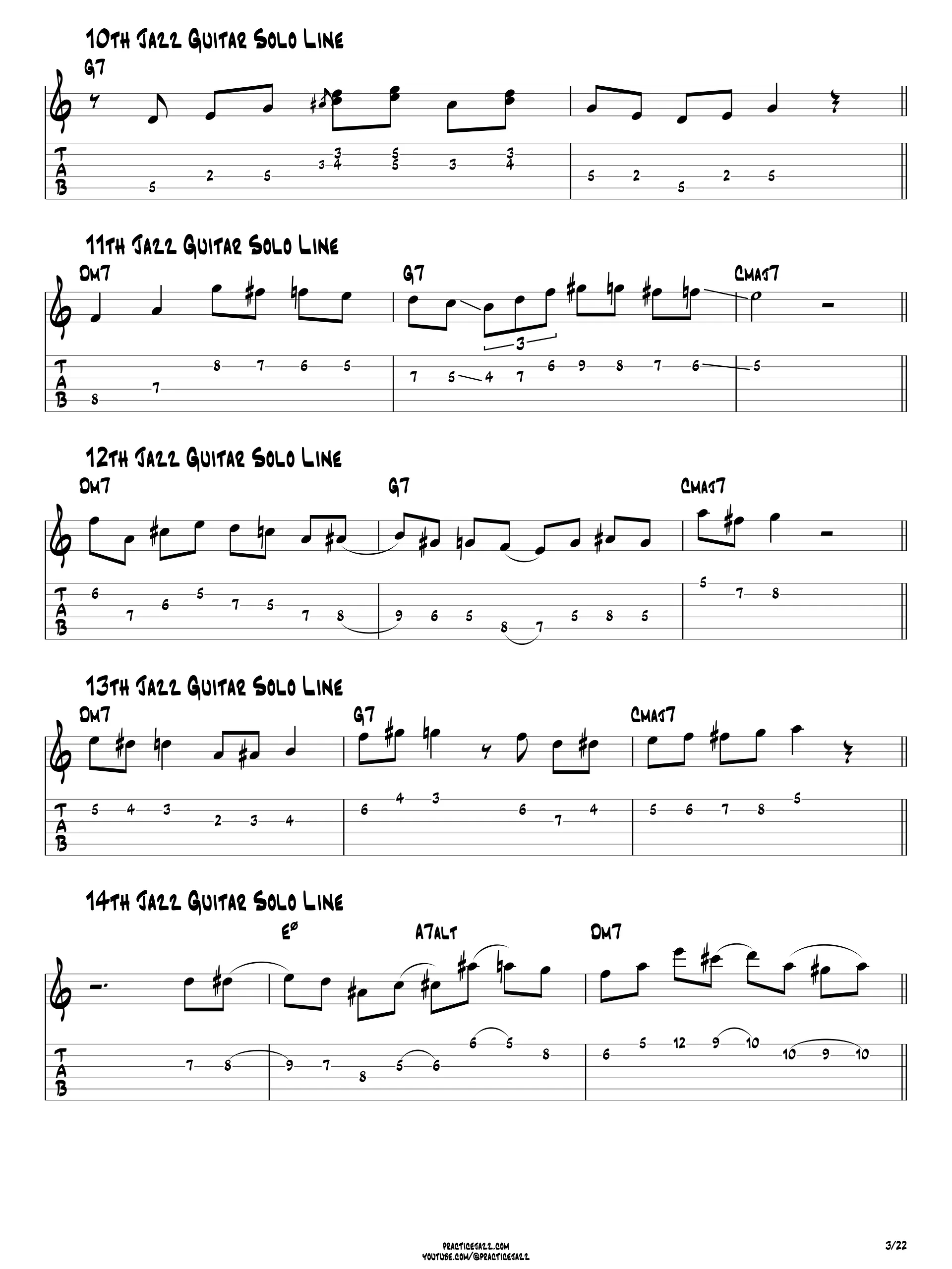 Jazz Guitar Lick 1000 – Vol.1: The First 100 (Guitar Pro + PDF + TAB) product image (3)