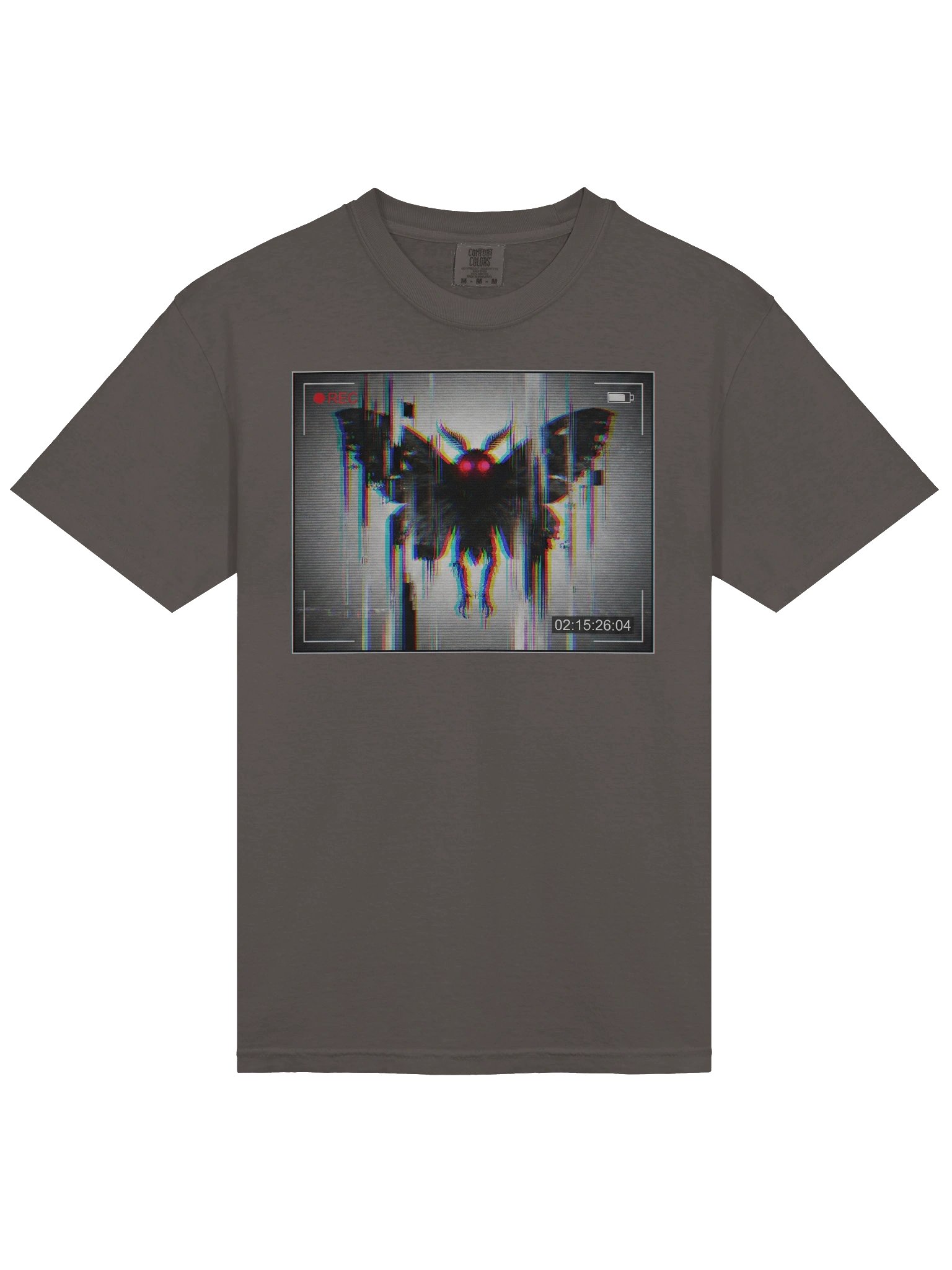 OBJECT 003: MOTHMAN.BUFFER // SIGHTING_LOG - Cryptidcore Glitch Art Tee product image (4)