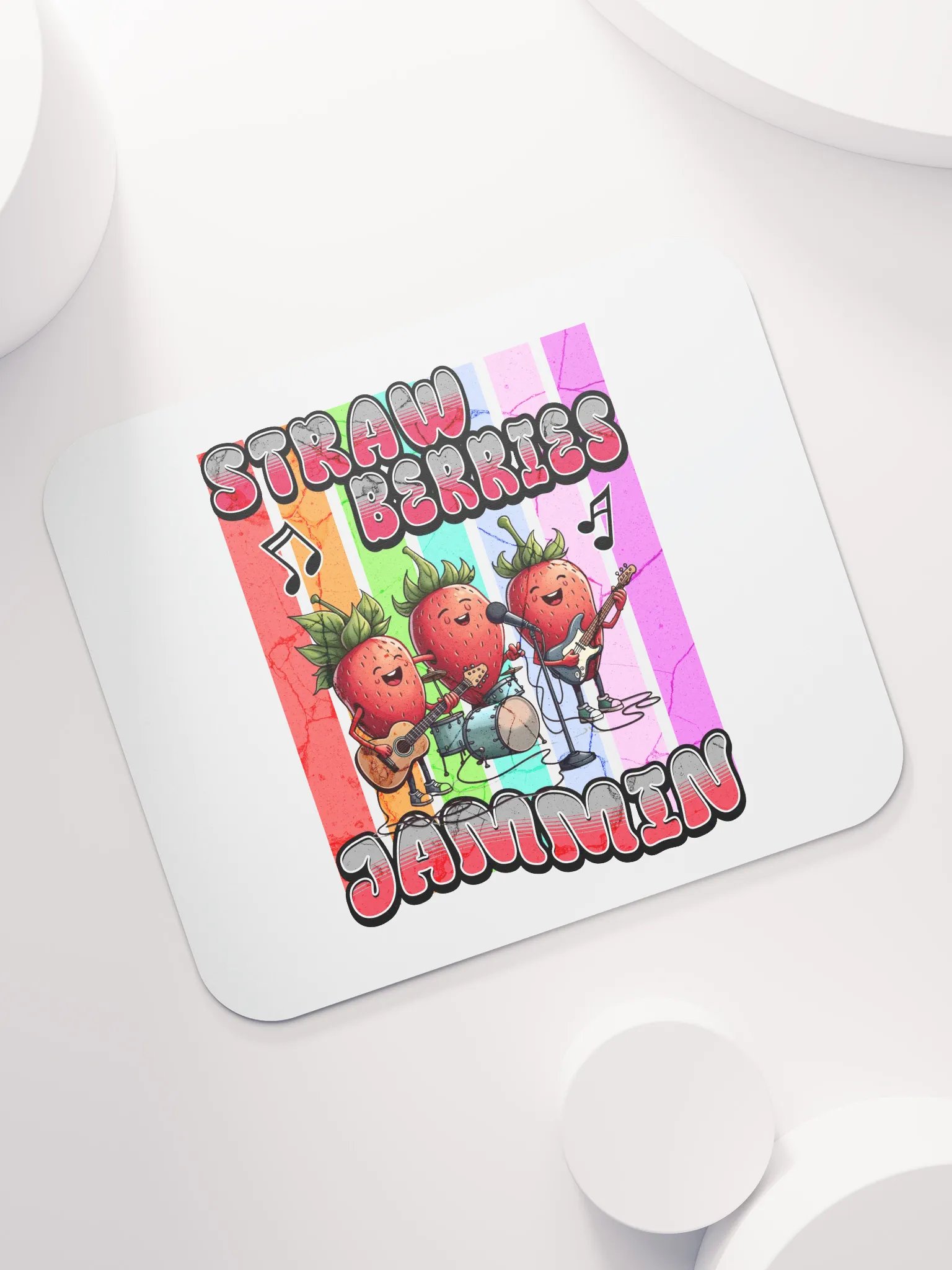 Strawberries Jammin Band Mouse Pad product image (5)