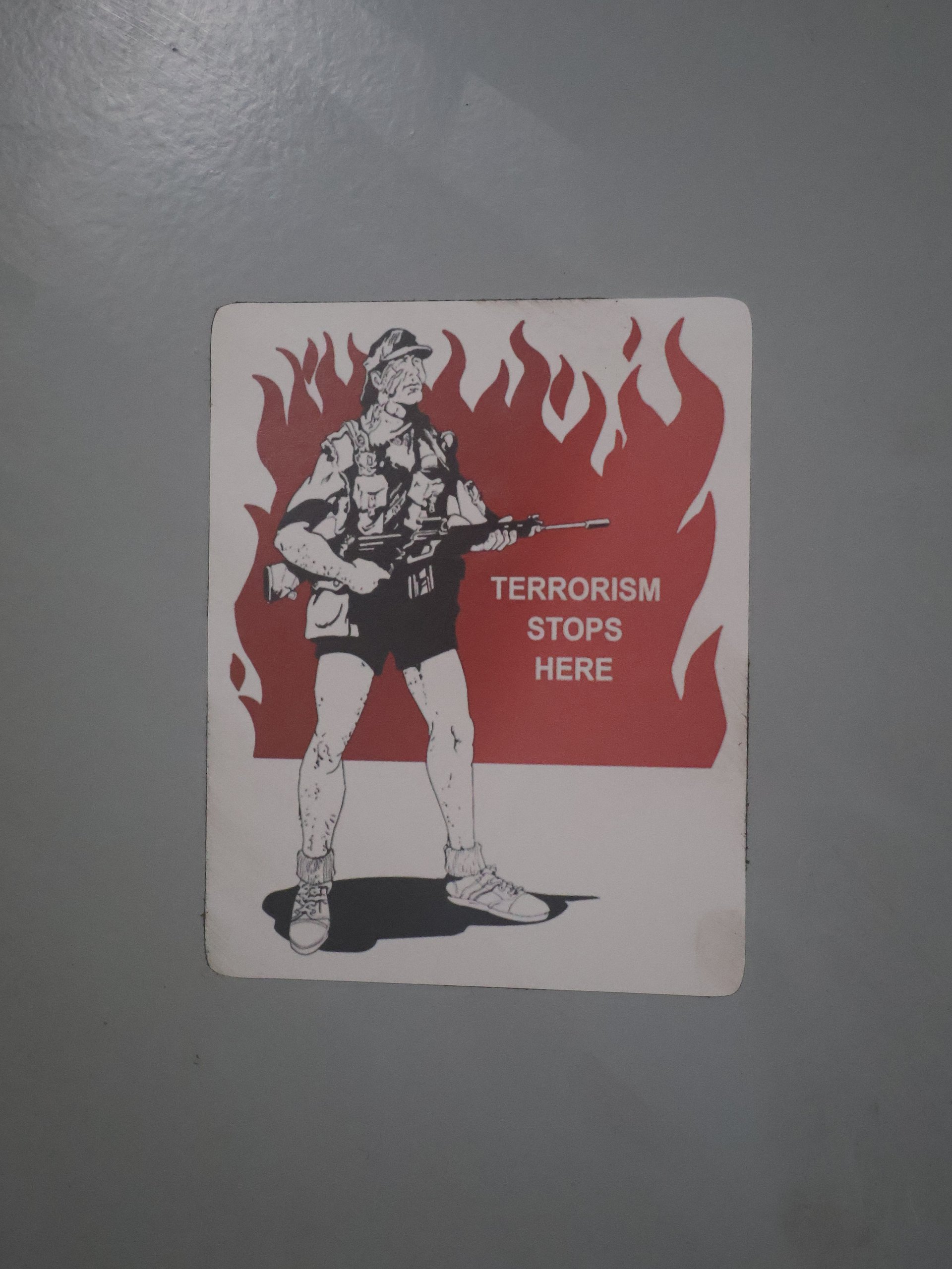 TERRORISM STOPS HERE STICKER product image (3)