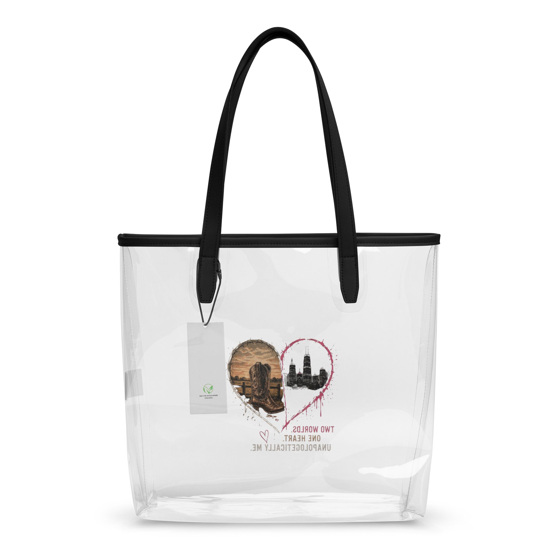 Two Worlds. One Heart. Clear Tote product image (2)