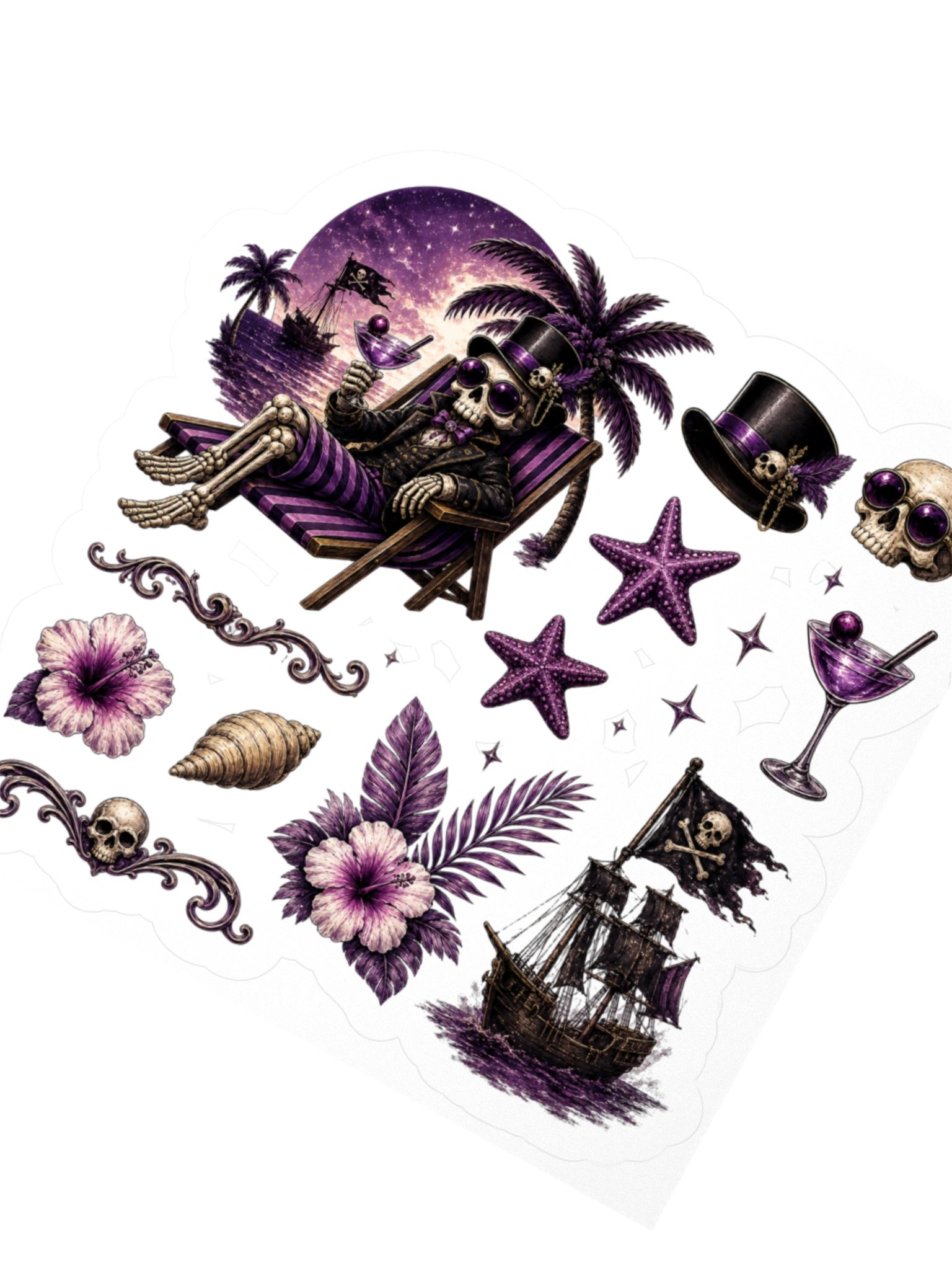 ''Dead Relaxed'' Kiss Cut Stickers product image (3)